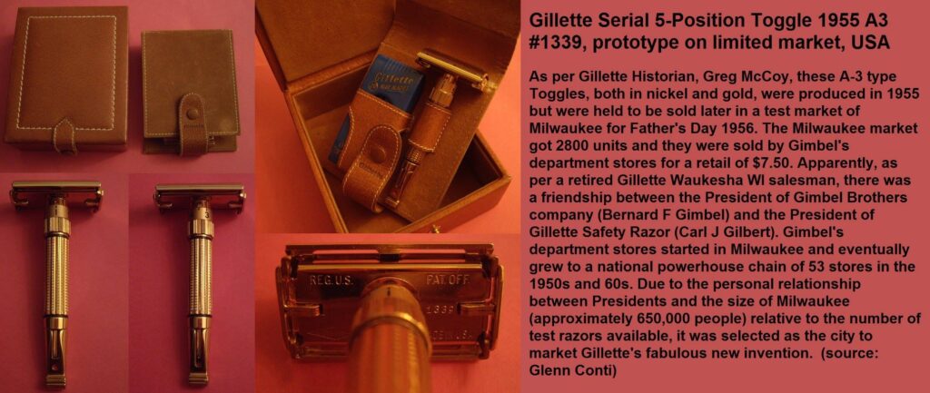 Gillette 5-Position Toggle Adjustable 1955