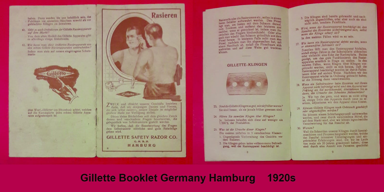 Gillette Catalogue OldType 1920s