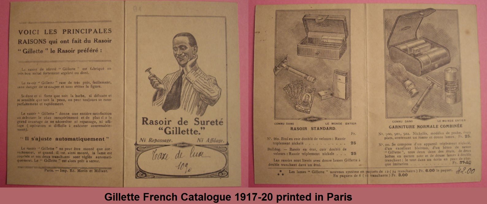 Gillette Catalogue OldType 1920s