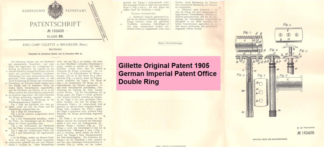 Gillette Patent Double Ring 1905