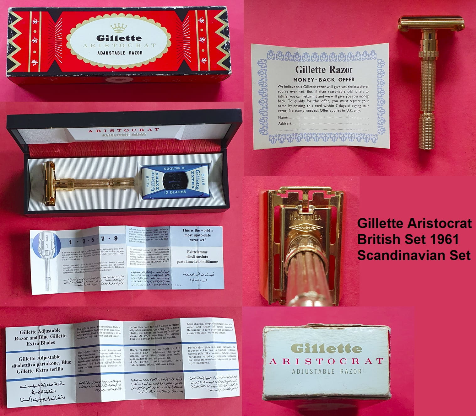 Gillette Adjustable Razors - Vintage Safety Razor