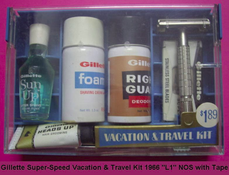 Gillette Super Speed Vacation Travel Kit 1966