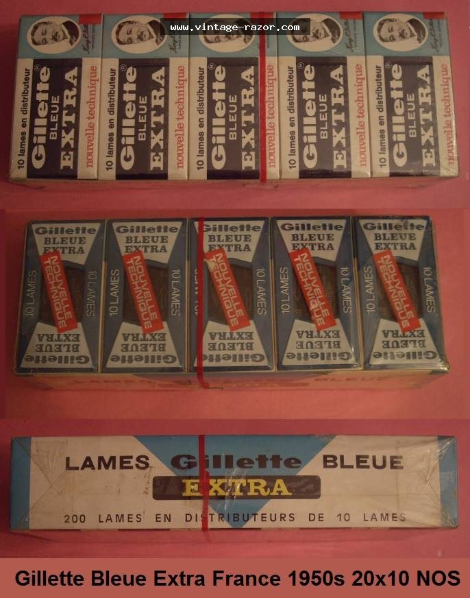 Gillette Blue Extra Blades 1950s