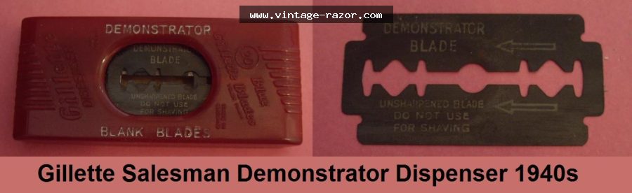 Gillette Demonstrator Blank Blades 1940s