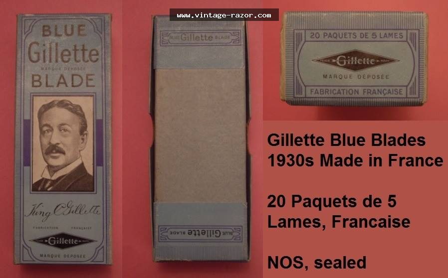 Gillette Blue Blades 1930s