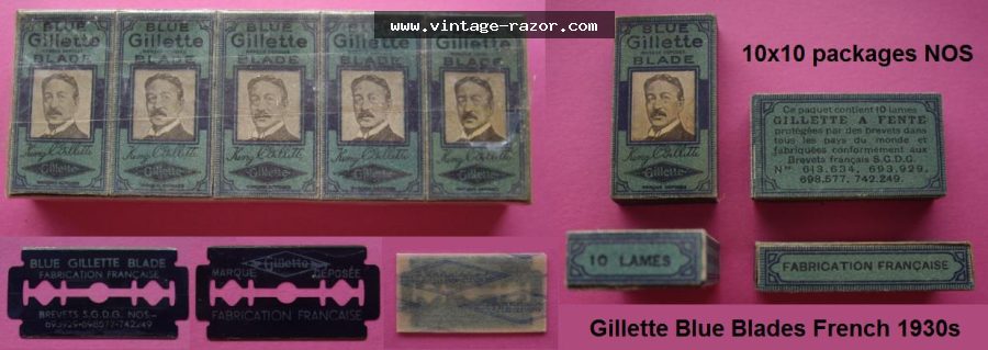Gillette Blue Blades 1930s