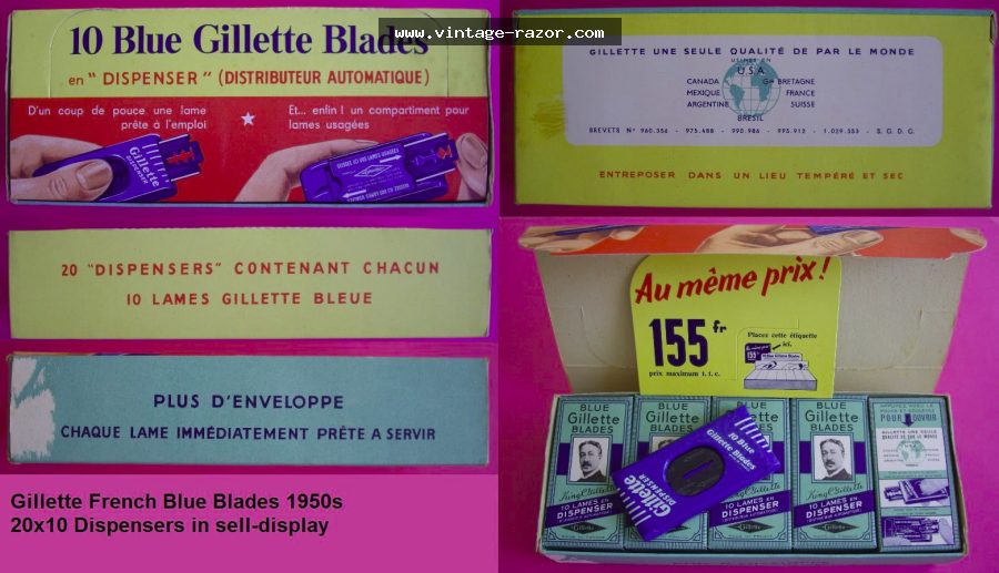 Gillette Blue Blades 1950s