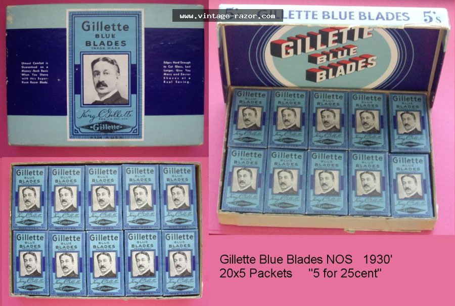 Gillette Blue Blades 1930s