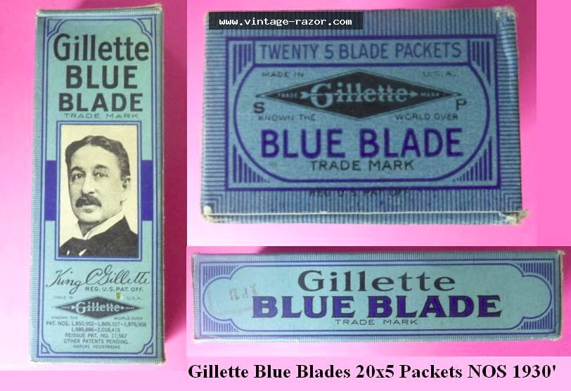 Gillette Blue Blades 1930s
