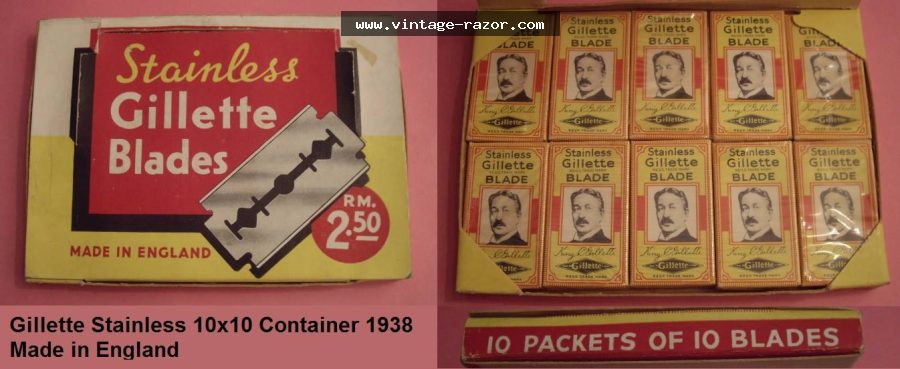 Gillette Stainless Blades 1938