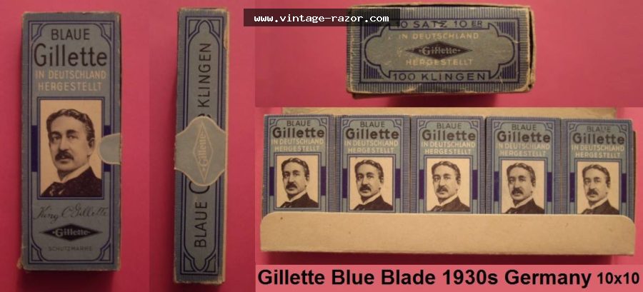 Gillette Blue Blades 1930s
