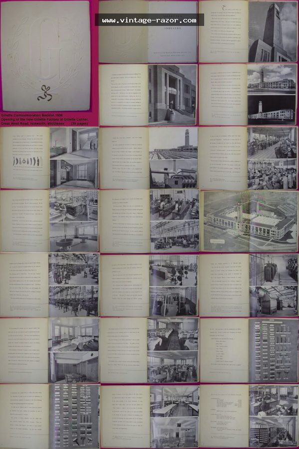 Gillette Booklet Isleworth Factory Opening 1936