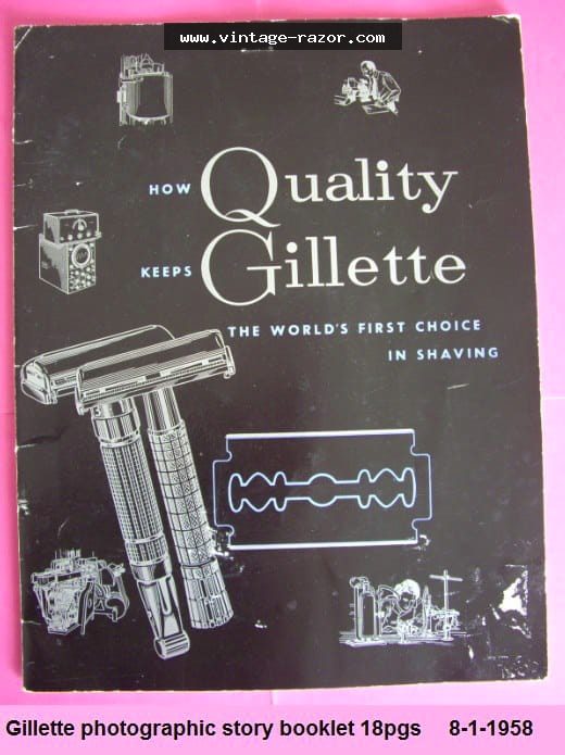Gillette Booklet How Quality keeps Gillette first Choice 1958