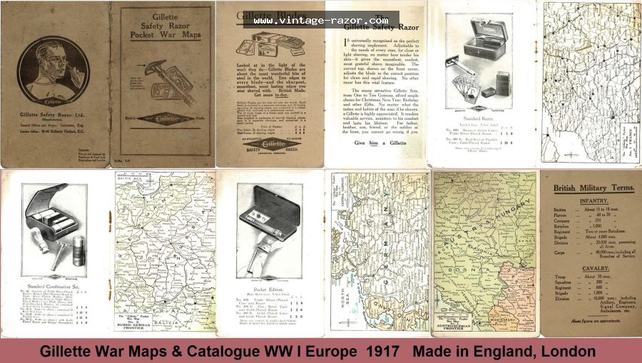Gillette Catalogue Pocket War Maps WWI 1917