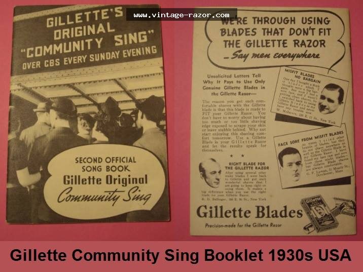 Gillette Community Sing Booklet 1930s