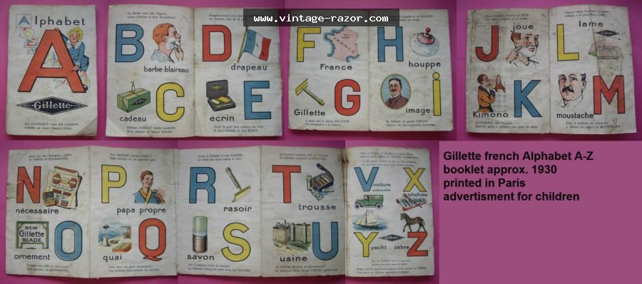 Gillette Alphabet Booklet 1930s