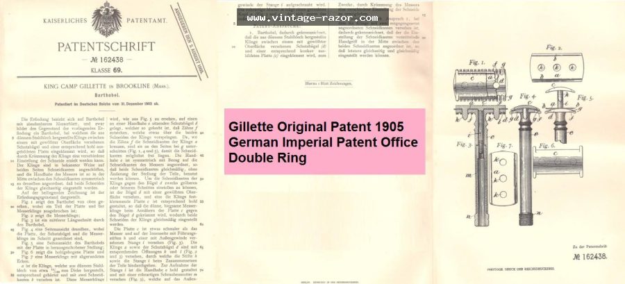 Gillette Patent Double Ring 1905