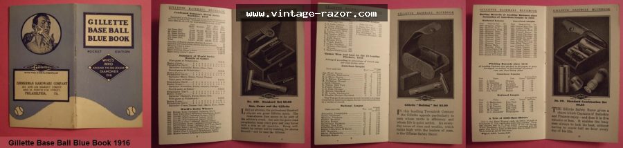 Gillette Baseball Blue Book 1916