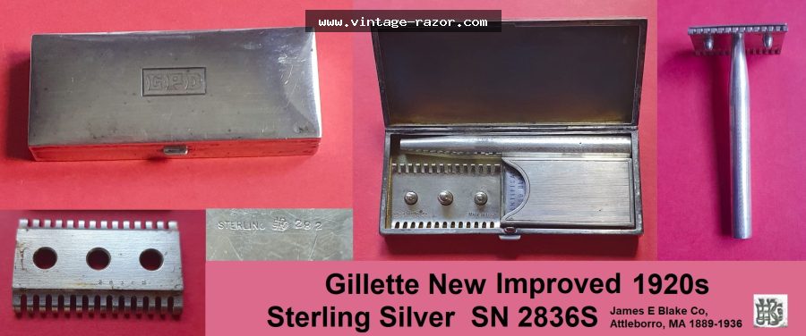 Gillette New Improved Sterling Silver Traveler 1920s