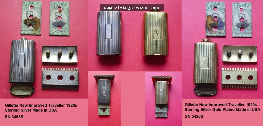Gillette New Improved Sterling and Gold Traveller 1920