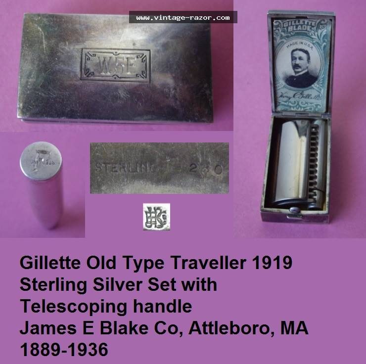Gillette Traveller Sterling Silver 1919