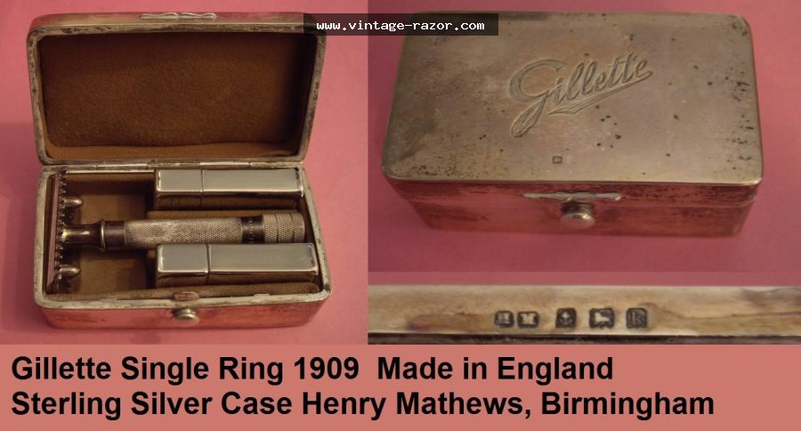 Gillette Sterling Silver Single Ring Set 1909 (2)