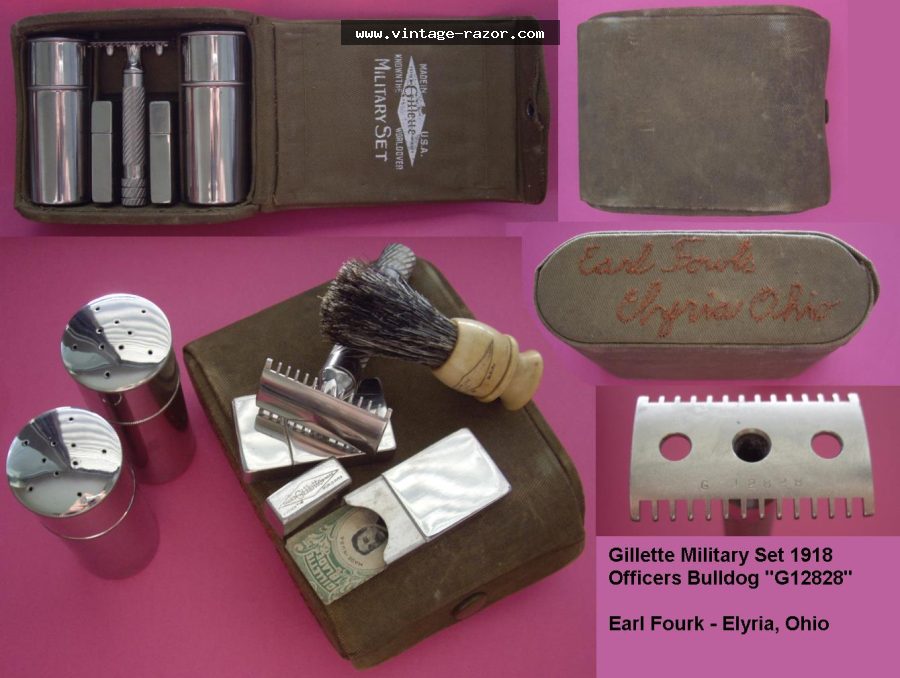 Gillette WWI Officers Bulldog Set 1918