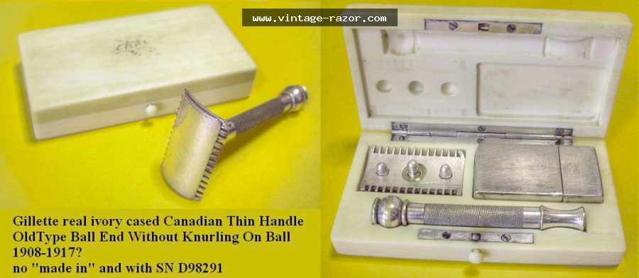 Gillette OldType Ivory Set 1908