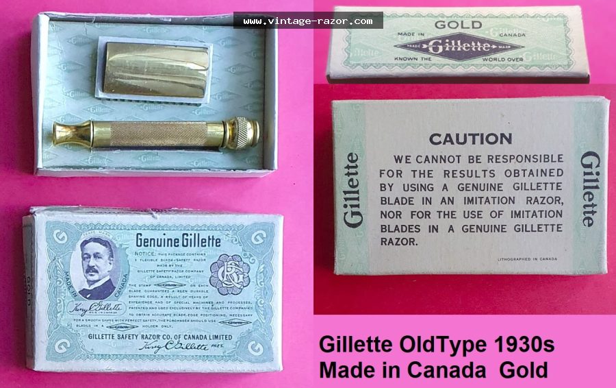 Gillette Oldtype Gold 1930s