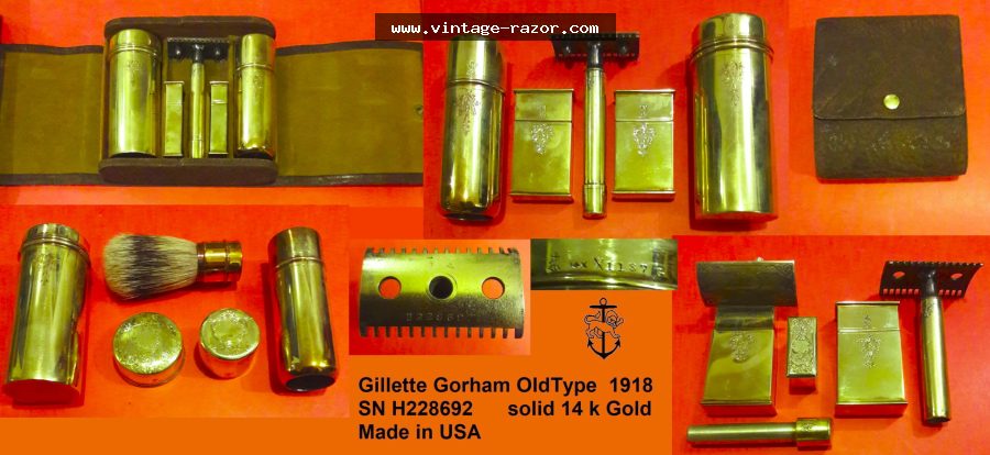 Gillette OldType Combination Gold Set 1918