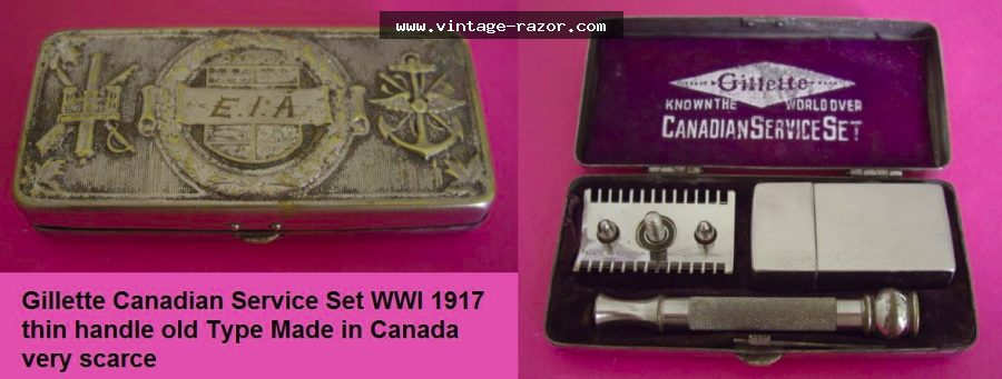 Gillette Canadian Service Set WWI 1917