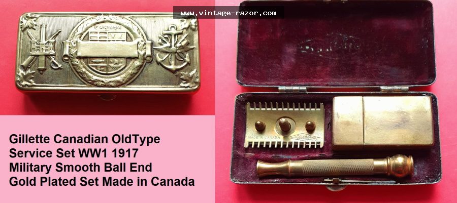 Gillette Canadian Service Set WW1 1917