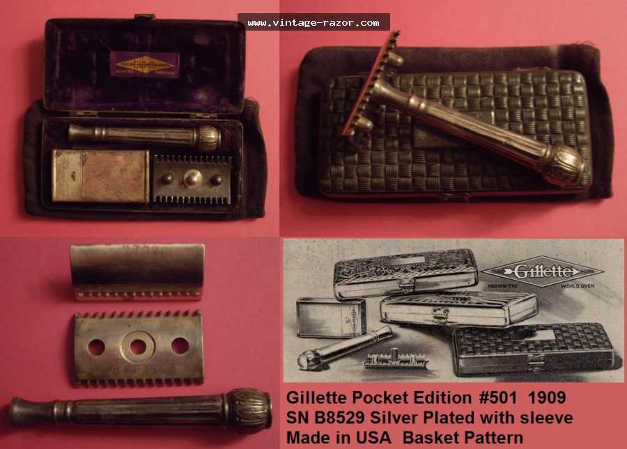 Gillette #501 Pocket Set 1909