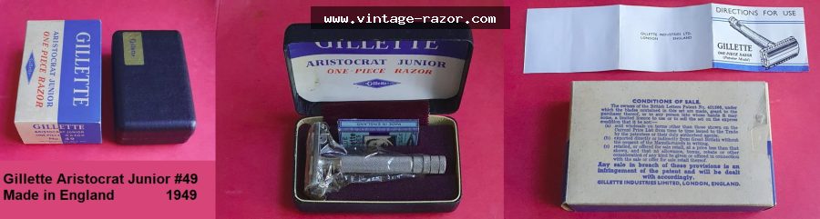Gillette #49 Aristocrat Junior 1949