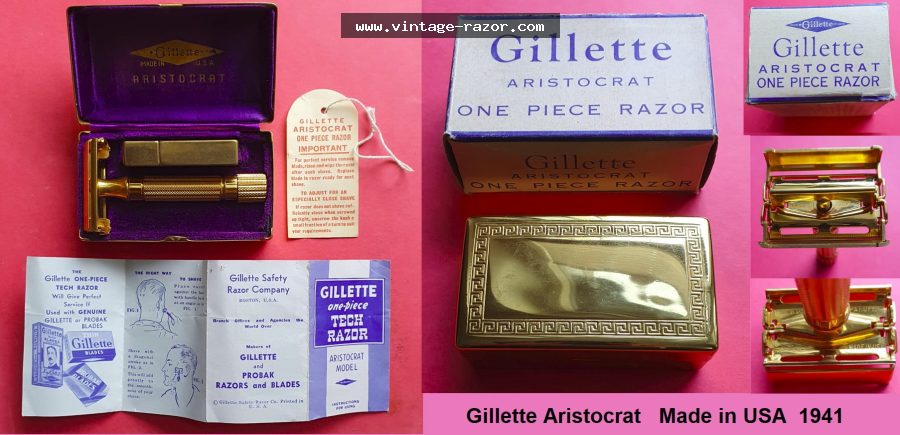 Gillette Aristocrat One Piece Tech 1941