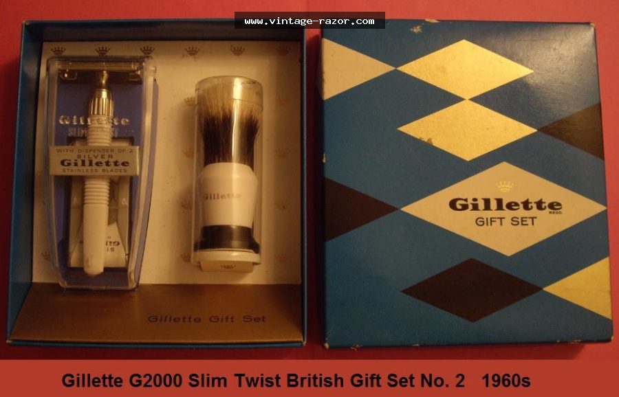 Gillette G2000 Slimtwist Set 1960s