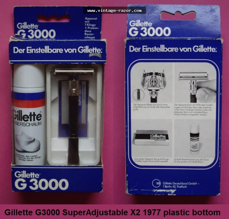 Gillette G3000 Super Adjustable Long Handle 1977