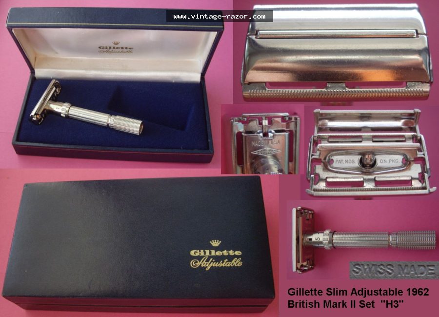Gillette Slim Adjustable Mark II Set 1962