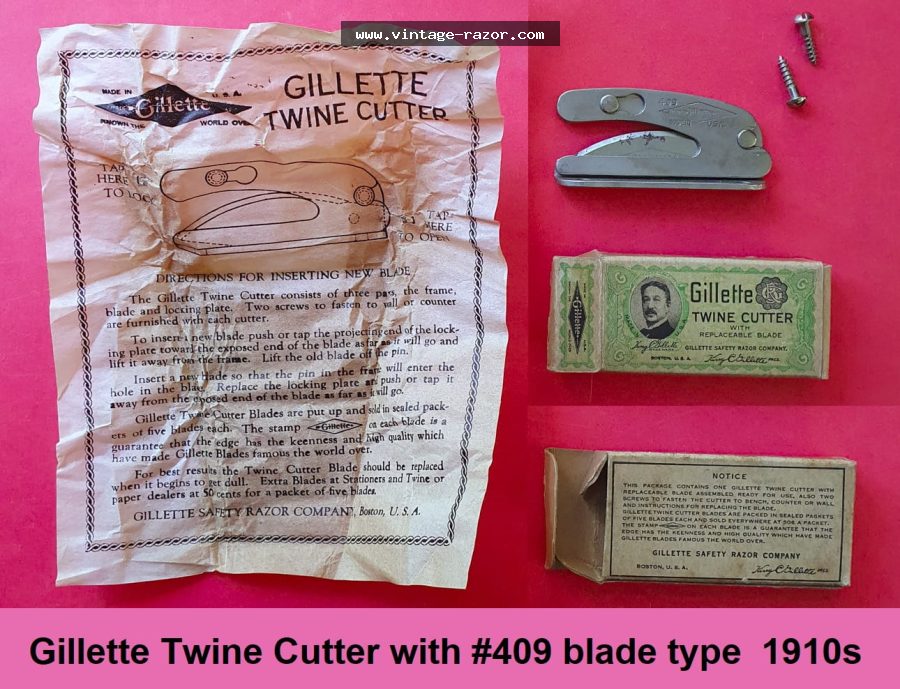 Gillette Twine Cutter 1927