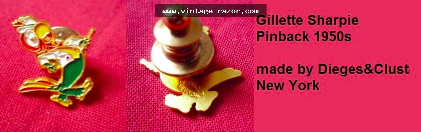 Gillette Sharpie Pin 1950s