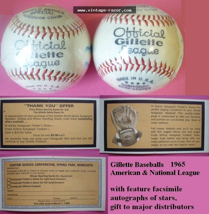 Gillette Baseballs 1965