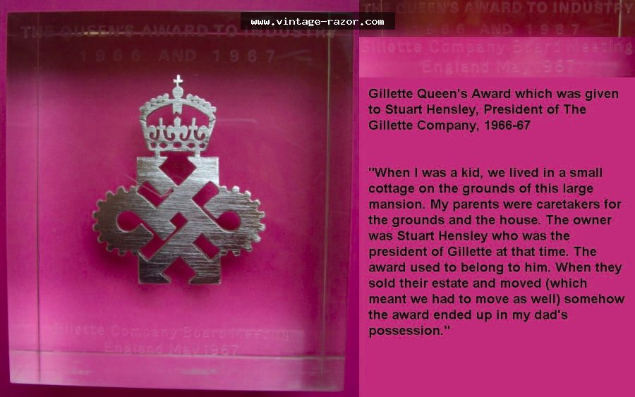 Gillette Queens Award to Industry 1967