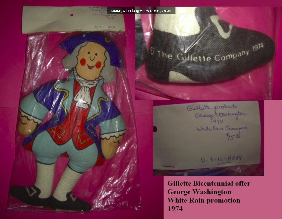 Gillette Bicentennial Offer George Washington 1974