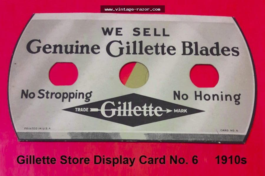 Gillette #6Blade Display 1910s