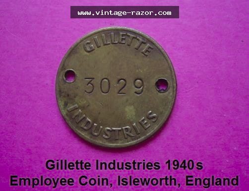 Gillette Employee Coin 1940s