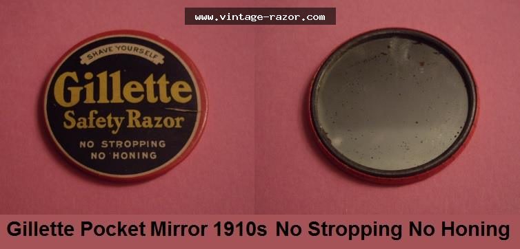 Gillette Pocket Mirror 1910s