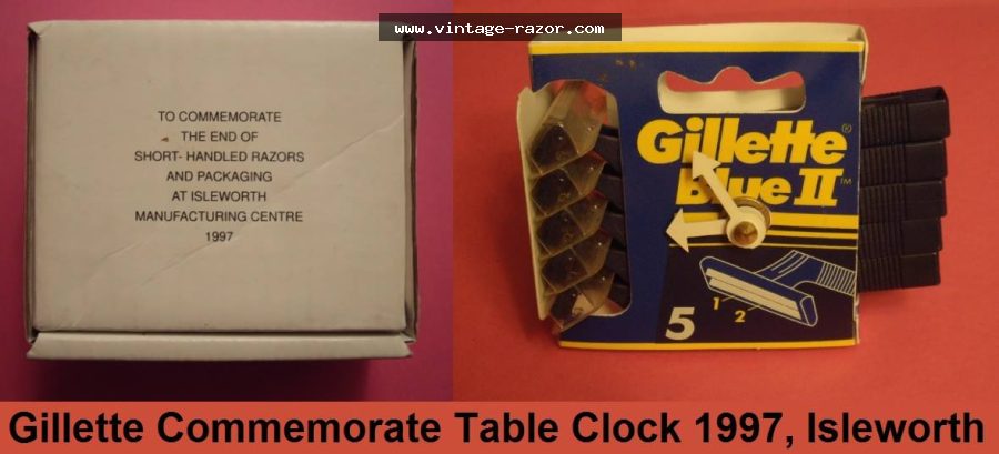 Gillette Commemorate Table Clock 1997