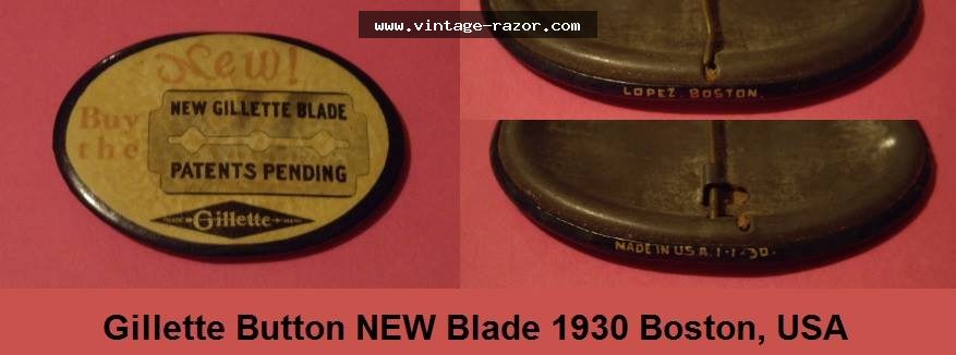 Gillette Button 1930