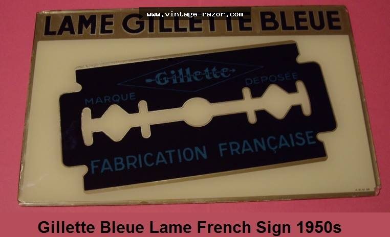 Gillette Blue Blade Sign 1950s