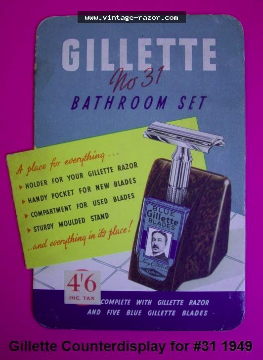 Gillette Counter Display #31 1930s